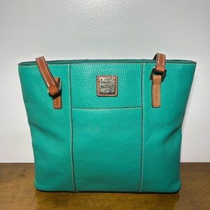 Dooney & Bourke Turquoise Leather Tote
